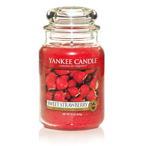 Yankee Candle doftljus - Large Jars / Stor burk - Sweet Strawberry, Large Jar, Yankee Candle