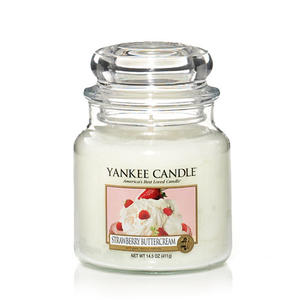 Yankee Candle doftljus - Medium Jar / Mellan burk - Strawberry Buttercream, Medium Jar, Yankee Candle